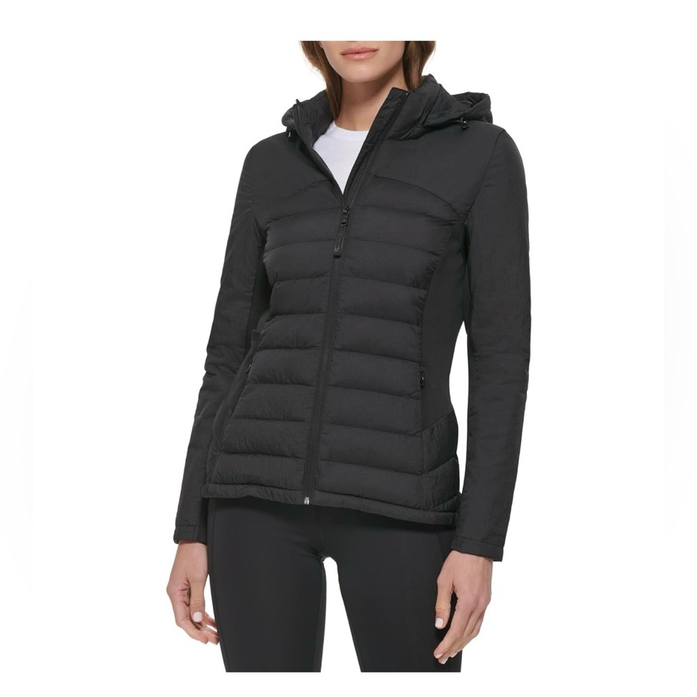 Calvin Klein Lightweight Black Puffer Hooded Women’s Jacket Size Medium NWT